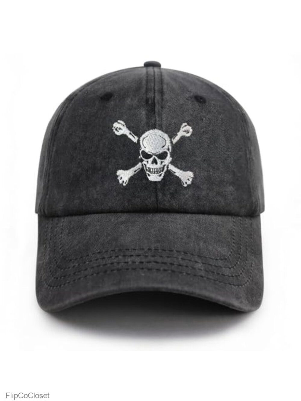 Embroidered Skeleton Hand Baseball Cap Adjustable Cotton Dad Hat
